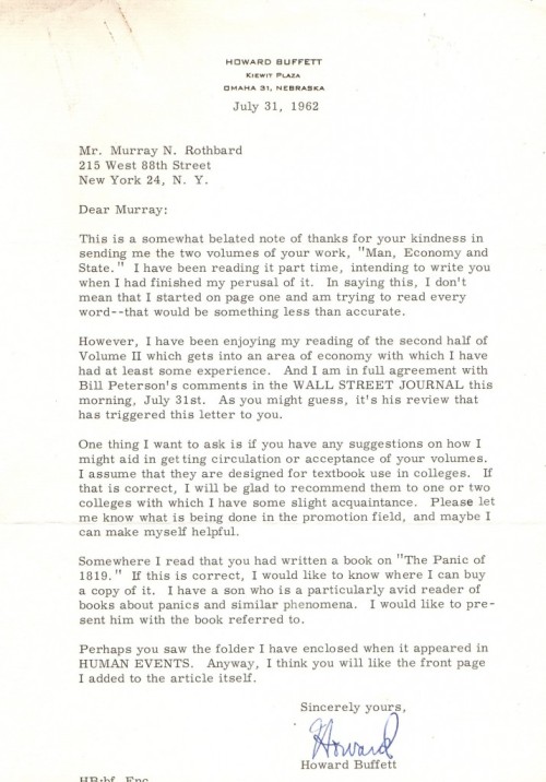 Letter From Howard Buffett To Gurufocus Com